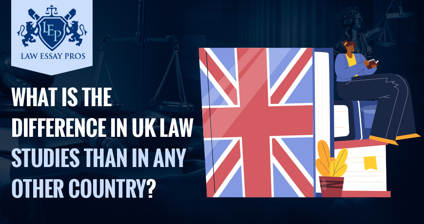 What is the difference in UK law studies than in any other country